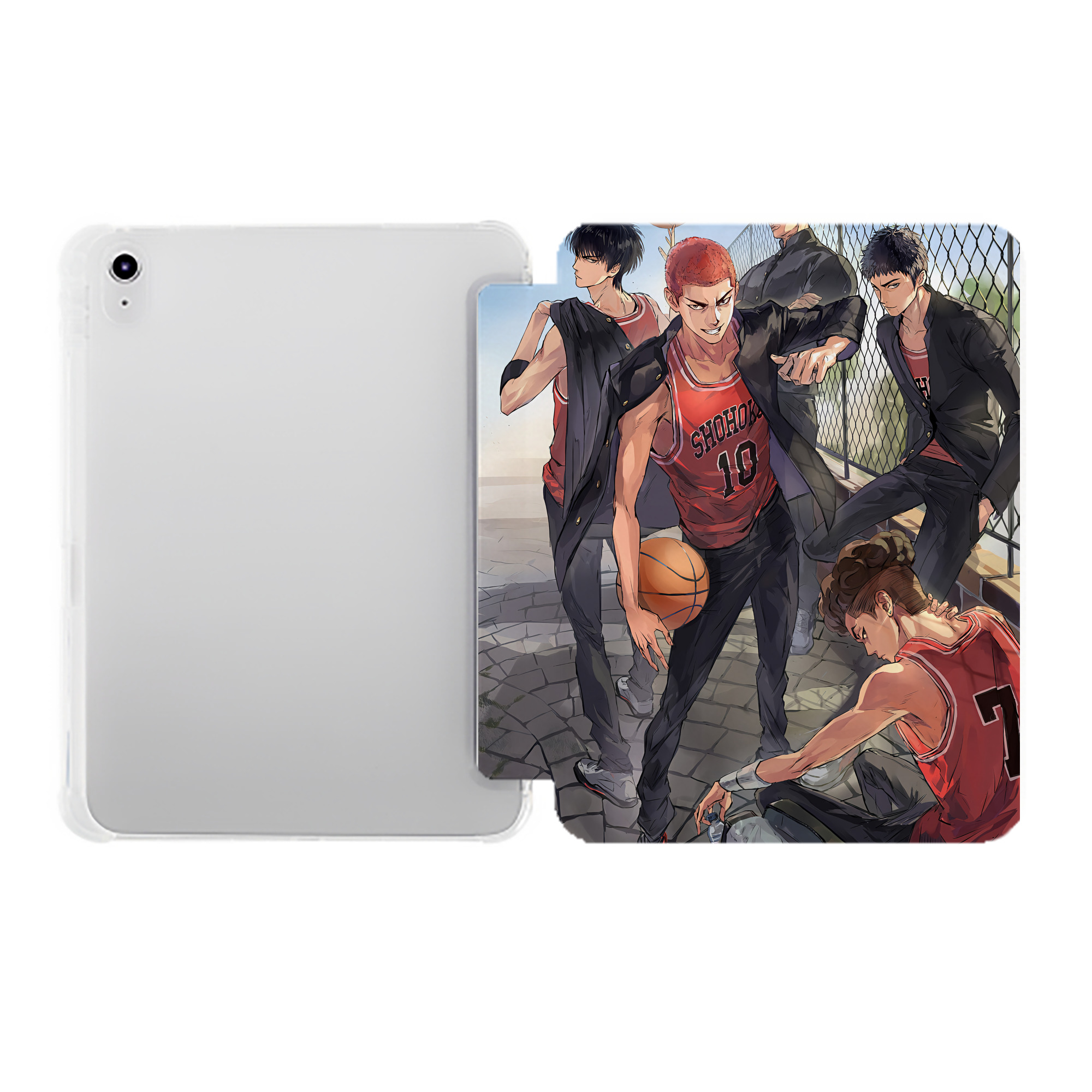 （画像用） SLAM DUNK／スラムダンク IPad ケース ペン収納付き 三つ折りスタンド PUレザー×シリコン 対応機種9.5/10.5/10.9インチ
